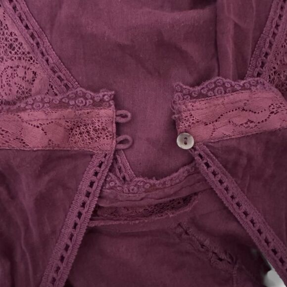 Free People Angel Lace Burgundy Mini Dress Size SP - Picture 5 of 8